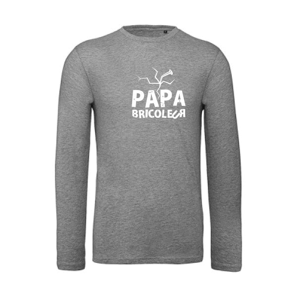 T shirt bio homme -Papa bricoleur Blanc T-shirt-original.com