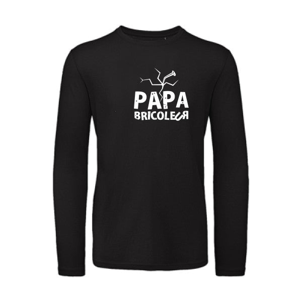 T shirt bio homme -Papa bricoleur Blanc T-shirt-original.com