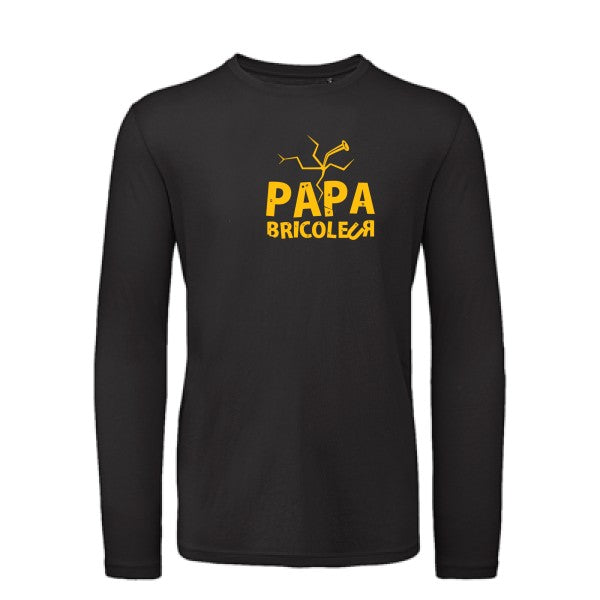 T shirt bio homme -Papa bricoleur jaune Or T-shirt-original.com