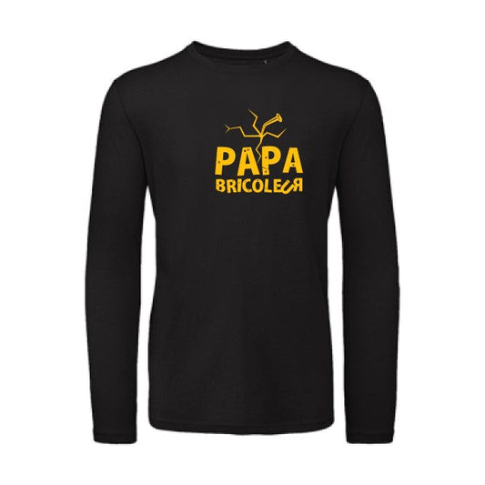 T shirt bio homme -Papa bricoleur jaune Or T-shirt-original.com