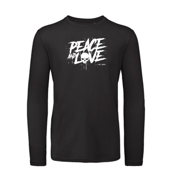 T shirt bio homme -Peace or no peace Blanc T-shirt-original.com