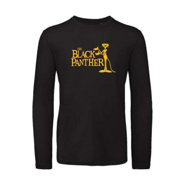 T shirt bio homme -The black panther jaune Or T-shirt-original.com