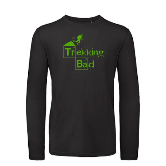 T shirt bio homme -Trekking bad Vert pomme T-shirt-original.com