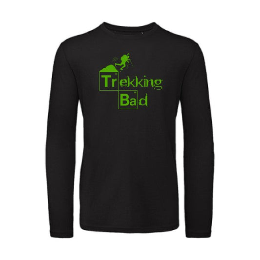 T shirt bio homme -Trekking bad Vert pomme T-shirt-original.com