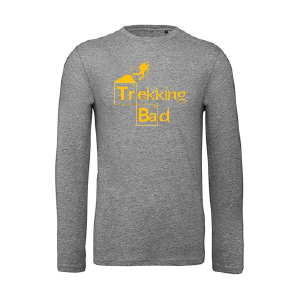 T shirt bio homme -Trekking bad jaune Or T-shirt-original.com