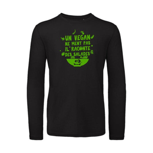 T shirt bio homme -Un vegan ne ment pas Vert pomme T-shirt-original.com