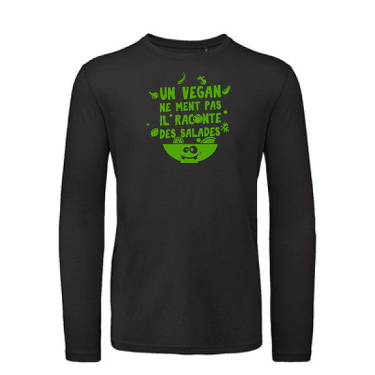 T shirt bio homme -Un vegan ne ment pas Vert pomme T-shirt-original.com