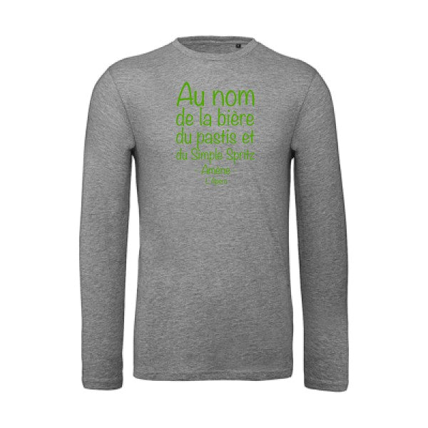 T shirt bio homme -prière de l'apéro Vert pomme T-shirt-original.com