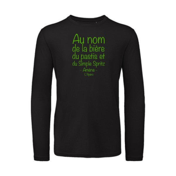 T shirt bio homme -prière de l'apéro Vert pomme T-shirt-original.com