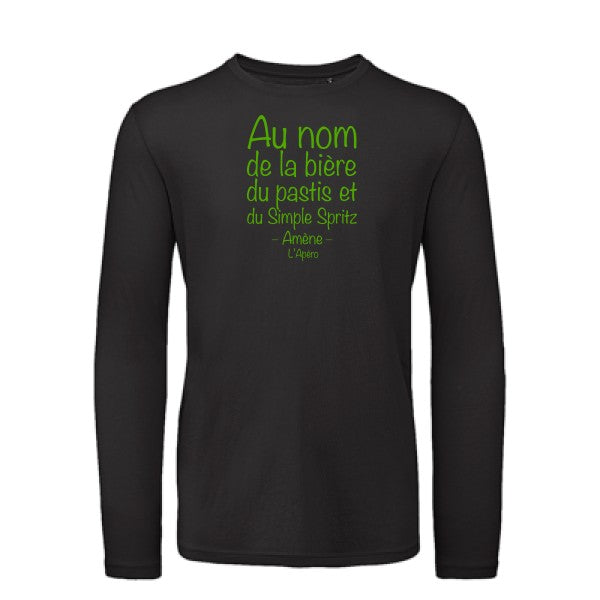 T shirt bio homme -prière de l'apéro Vert pomme T-shirt-original.com