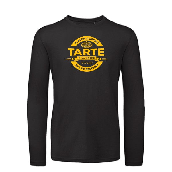 T shirt bio homme -tarte à la crème jaune Or T-shirt-original.com