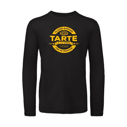 T shirt bio homme -tarte à la crème jaune Or T-shirt-original.com