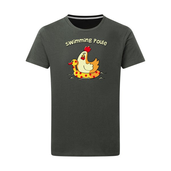 T shirt drôle- swimming poule - pour homme - T-shirt-original.com