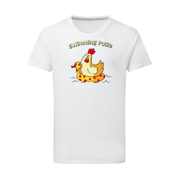 T shirt drôle- swimming poule - pour homme - T-shirt-original.com