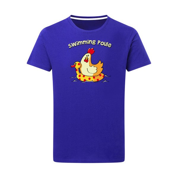 T shirt drôle- swimming poule - pour homme - T-shirt-original.com