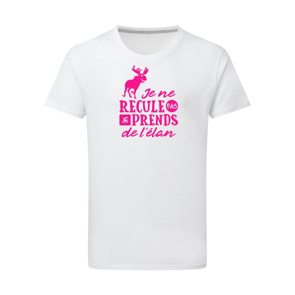 T-shirt fun - Prendre de l'elan Rose Fluo - pour homme - T-shirt-original.com