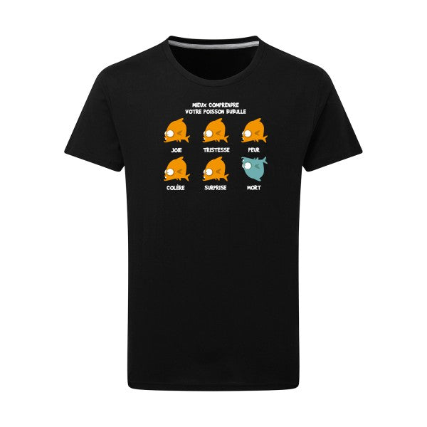 T shirt homme humour - Mieux comprendre votre poisson bubulle - T-shirt-original.com