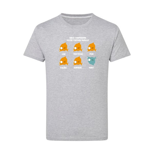 T shirt homme humour - Mieux comprendre votre poisson bubulle - T-shirt-original.com