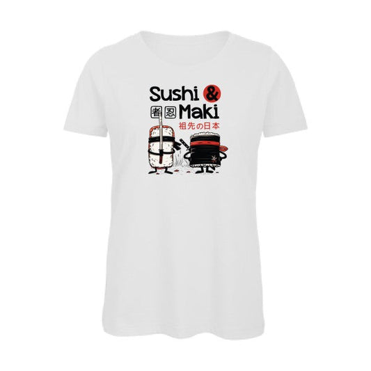 T shirt manga-Sushi Maki-Femme bio-t-shirt-original.com T-shirt-original.com