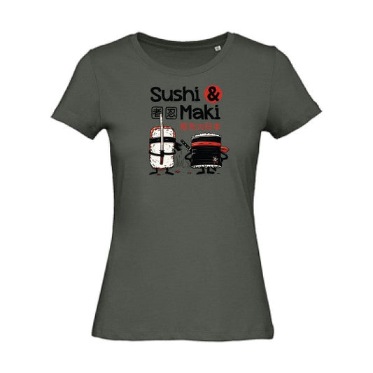 T shirt manga-Sushi Maki-Femme bio-t-shirt-original.com T-shirt-original.com