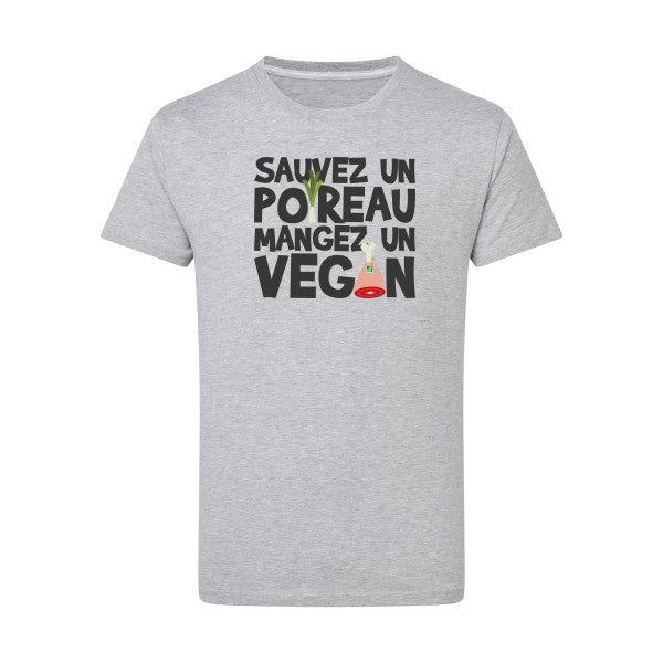 T shirt - vegan/poireau - pour homme - T-shirt-original.com