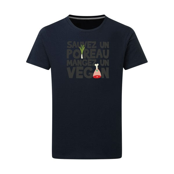 T shirt - vegan/poireau - pour homme - T-shirt-original.com