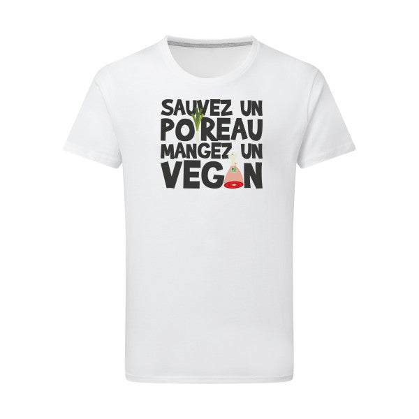 T shirt - vegan/poireau - pour homme - T-shirt-original.com