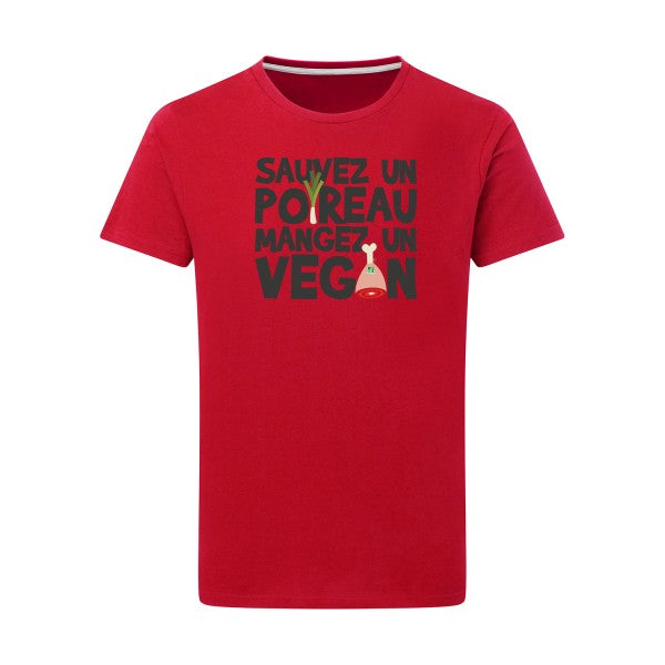 T shirt - vegan/poireau - pour homme - T-shirt-original.com