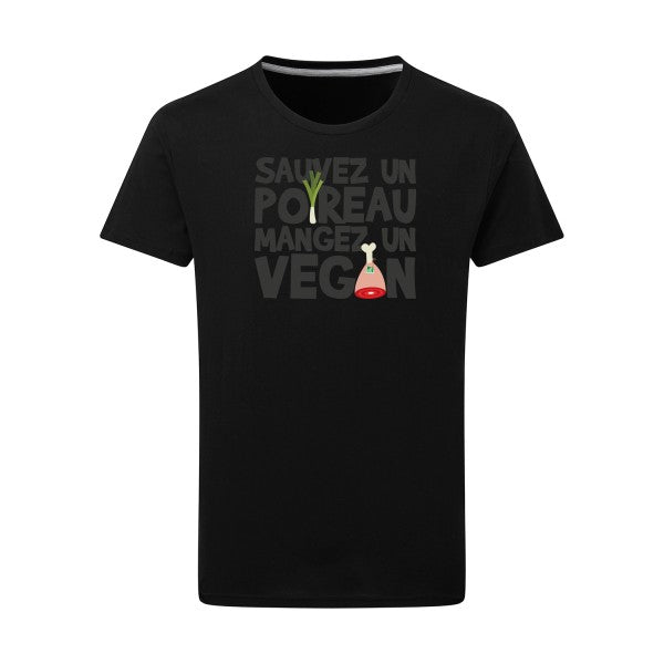 T shirt - vegan/poireau - pour homme - T-shirt-original.com