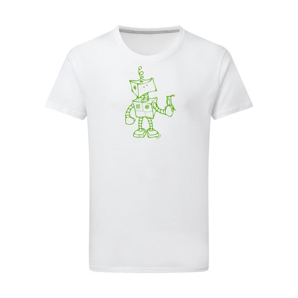 Tee shirt geek - Robot Bird - Vert pomme - T-shirt-original.com