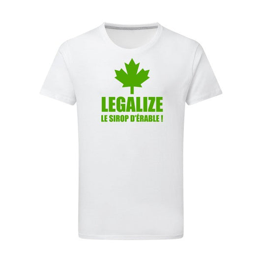 Tee shirt homme humour- Legalize le sirop d'érable - Vert pomme - T-shirt-original.com