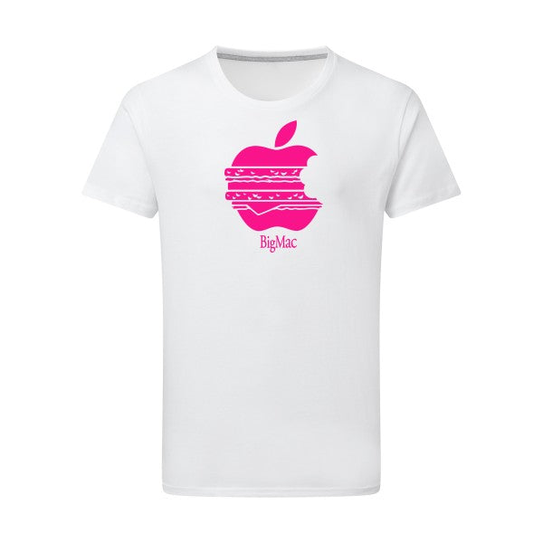 Tee shirt parodie -BigMac Rose Fluo - pour homme - T-shirt-original.com