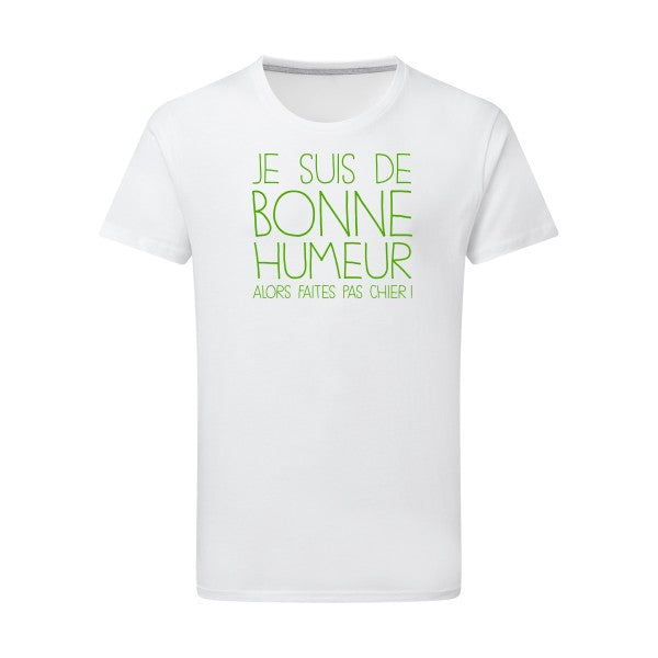 Tee shirt rigolo - BONNE HUMEUR - Vert pomme - Homme - T-shirt-original.com