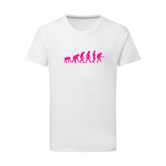 Tee shirt rock - Rock Evolution Rose Fluo - Pour homme - T-shirt-original.com