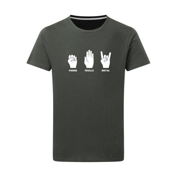 Tshirt cool - Pierre Feuille Metal - pour homme - T-shirt-original.com