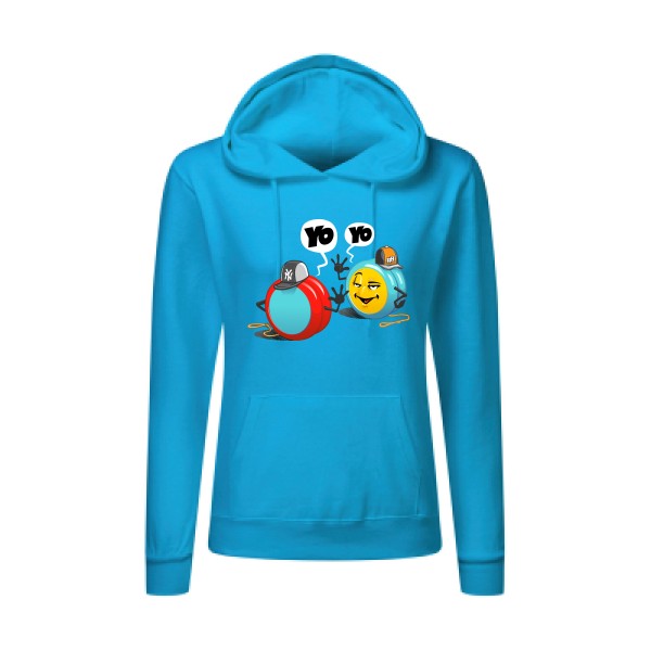 Yo Yo -  Sweatshirt à capuche femme - T-shirt-original.com