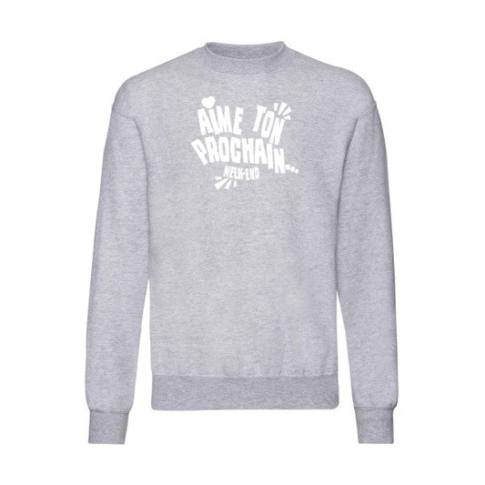 sweatshirt homme-Aime ton prochain ! Blanc T-shirt-original.com