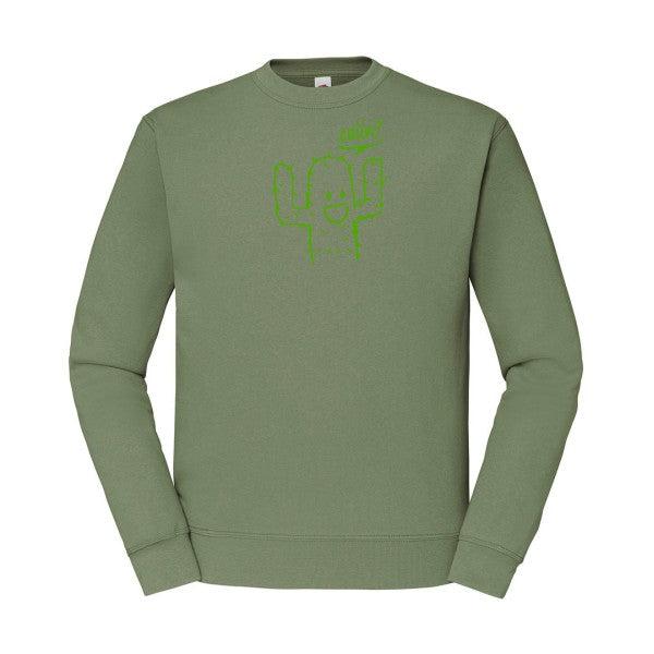 sweatshirt homme-Calin Vert pomme T-shirt-original.com