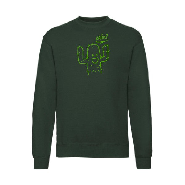 sweatshirt homme-Calin Vert pomme T-shirt-original.com