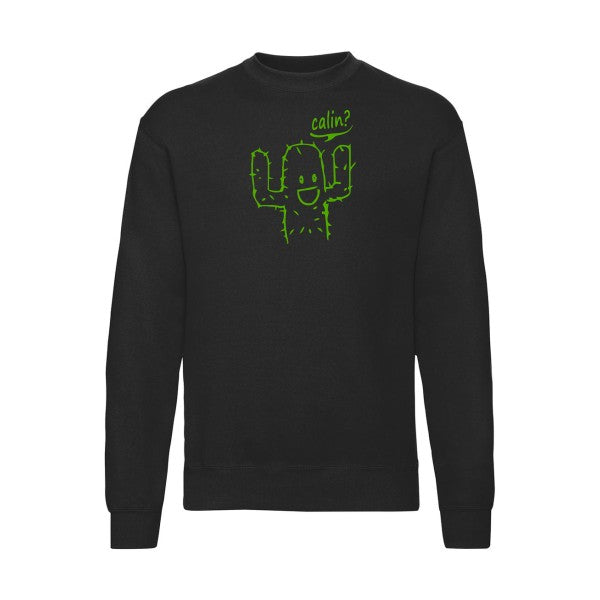 sweatshirt homme-Calin Vert pomme T-shirt-original.com