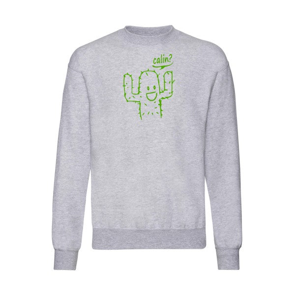 sweatshirt homme-Calin Vert pomme T-shirt-original.com