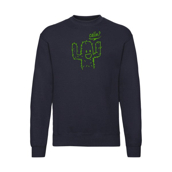 sweatshirt homme-Calin Vert pomme T-shirt-original.com