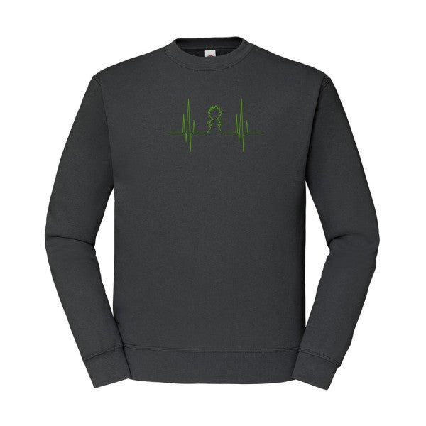 sweatshirt homme-Electro Saiyan Vert pomme T-shirt-original.com