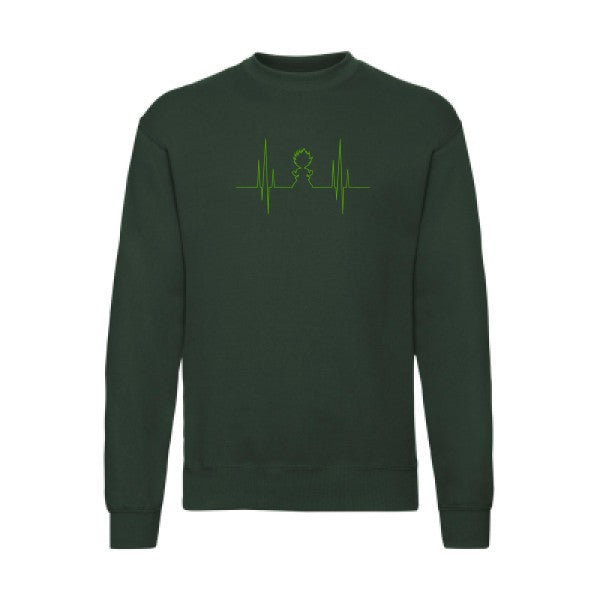 sweatshirt homme-Electro Saiyan Vert pomme T-shirt-original.com