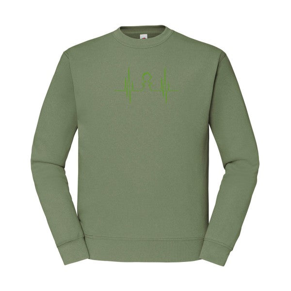 sweatshirt homme-Electro Saiyan Vert pomme T-shirt-original.com