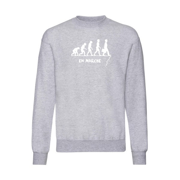 sweatshirt homme-En marche Blanc T-shirt-original.com