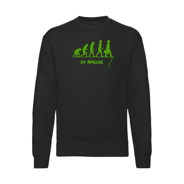 sweatshirt homme-En marche Vert pomme T-shirt-original.com