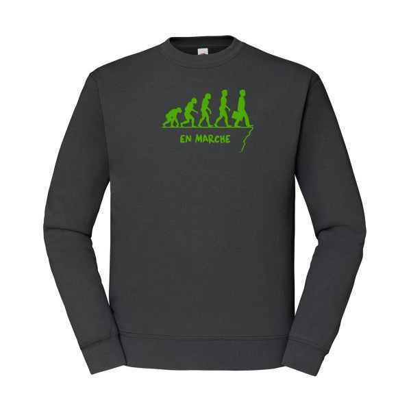 sweatshirt homme-En marche Vert pomme T-shirt-original.com