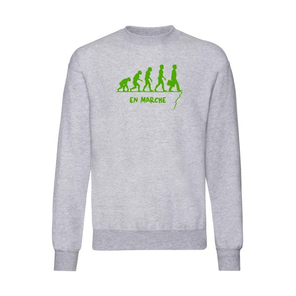 sweatshirt homme-En marche Vert pomme T-shirt-original.com