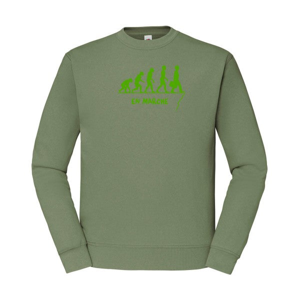 sweatshirt homme-En marche Vert pomme T-shirt-original.com